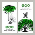 Ecology Banner Set Royalty Free Stock Photo