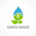 Ecology building logo. Vector illustration.