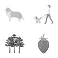 Ecology, business, entertainment and other web icon icons in set collection.in monochrome style.leaf, dessert, rest,