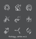 Ecology chalkboard icons...series no.2 Royalty Free Stock Photo