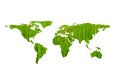 Ecology concept,eco world map made of green leaves Royalty Free Stock Photo