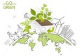 Ecology concept. Environmentally friendly world