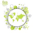 Ecology concept. Environmentally friendly world Royalty Free Stock Photo