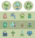 ecology concept fifteen icons