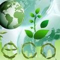 A metaphorical ecological themed image - Green world concept, Saving environment, save clean planet