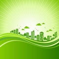Ecology concept - save earth, illustration Royalty Free Stock Photo