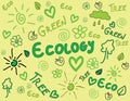 Ecology doodle background