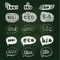 Ecology doodles icon set Royalty Free Stock Photo