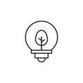 ecology, earth day, light bulb, sprout icon. Element of mother earth day icon. Thin line icon for website design and development,