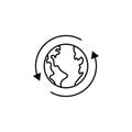 ecology, earth day, recycle, earth icon. Element of mother earth day icon. Thin line icon for website design and development, app