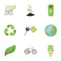 The ecology of the earth, the problems of ecology, ways to combat the ravages.Bio and Ecology icon in set collection on