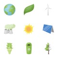 The ecology of the earth, the problems of ecology, ways to combat the ravages.Bio and Ecology icon in set collection on