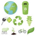 The ecology of the earth, the problems of ecology, ways to combat the ravages.Bio and Ecology icon in set collection on