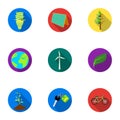 The ecology of the earth, the problems of ecology, ways to combat the ravages.Bio and Ecology icon in set collection on