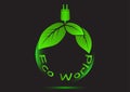 Ecology eco world think green icon concept Royalty Free Stock Photo