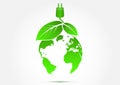 Ecology eco world think green icon concept Royalty Free Stock Photo