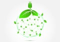 Ecology eco world think green icon concept Royalty Free Stock Photo