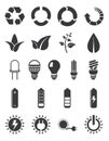 Ecology energy icon set