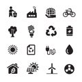 Ecology energy icon set, vector eps10