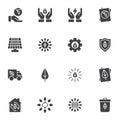 Ecology energy vector icons set Royalty Free Stock Photo