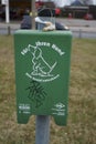 Box for hygiene of pets and the environment in the park. \