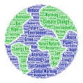 Ecology environment climate word cloud Royalty Free Stock Photo