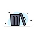 Ecology, Environment, Garbage, Trash  Business Flat Line Filled Icon Vector Banner Template Royalty Free Stock Photo