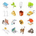 Ecology And Environment Protection Icon Set