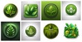 Ecology and Environment related green color line icon set on transparent background. Green Nature and Renewable Energy colorful Royalty Free Stock Photo