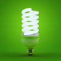 Ecology environment and saving energy, fluorescent light bulb concept of successful business. Energy saving solutions Royalty Free Stock Photo