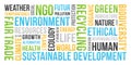 Ecology, Environment, Sustainable development - Word Cloud Royalty Free Stock Photo