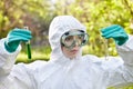 Ecology and environmental pollution. Water testing. Royalty Free Stock Photo