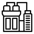 Ecology factory icon outline vector. Industry energy