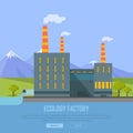 Ecology Factory Web Banner. Eco Manufacturing