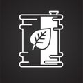 Ecology fuel icon on black background for graphic and web design, Modern simple vector sign. Internet concept. Trendy symbol for Royalty Free Stock Photo