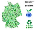 Vector Eco Green Mosaic Germany Map