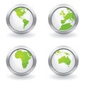 Ecology globe buttons Royalty Free Stock Photo