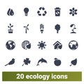 Ecology, Green Energy, Eco Friendly Objects Icons