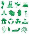 Ecology Green icons set Royalty Free Stock Photo