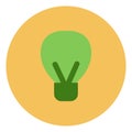 Ecology green lightbulb, icon