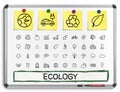 Ecology hand drawing line icons.