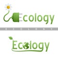 Ecology Headline Logos Royalty Free Stock Photo
