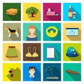 Ecology, hobbies, textilesand other web icon in flat style.and other web icon in flat style.leisure, trade, knowledge Royalty Free Stock Photo