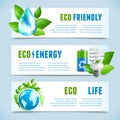 Ecology horizontal banners Royalty Free Stock Photo