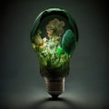 Ecology icon for environmental protection. Green alternative energy. Generative AI Royalty Free Stock Photo