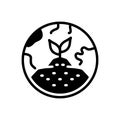 Black solid icon for Ecology, forest and environment Royalty Free Stock Photo