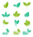 Ecology icon set. Eco icons Royalty Free Stock Photo