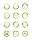 Ecology Icon Set. Eco-Icons Royalty Free Stock Photo