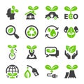ecology icon set Royalty Free Stock Photo