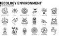 Ecology Environment Outline Icons